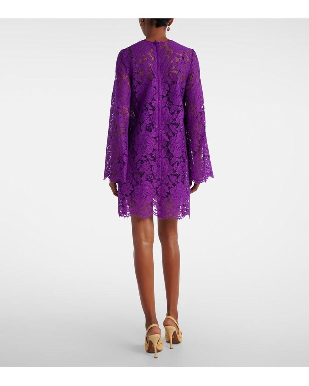 Dolce & Gabbana Purple Lace Minidress