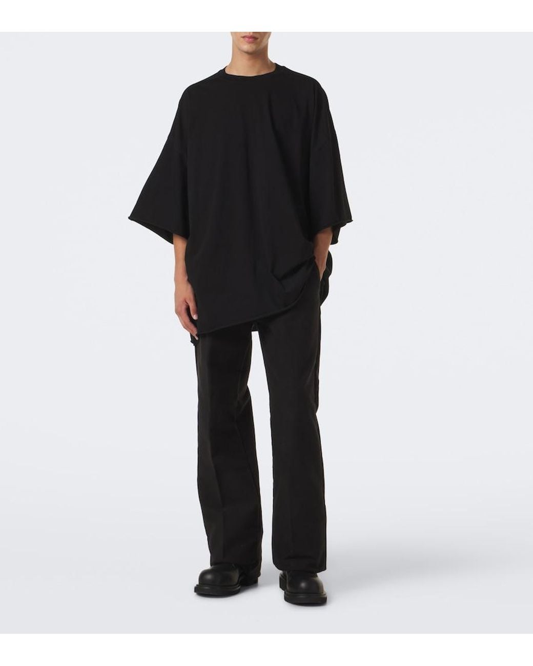 Rick Owens Blue Dietrich Cotton Wide-Leg Pants for men