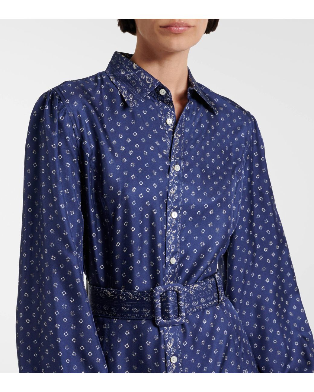 Polo Ralph Lauren Paisley Silk Midi Dress in Blue Lyst UK