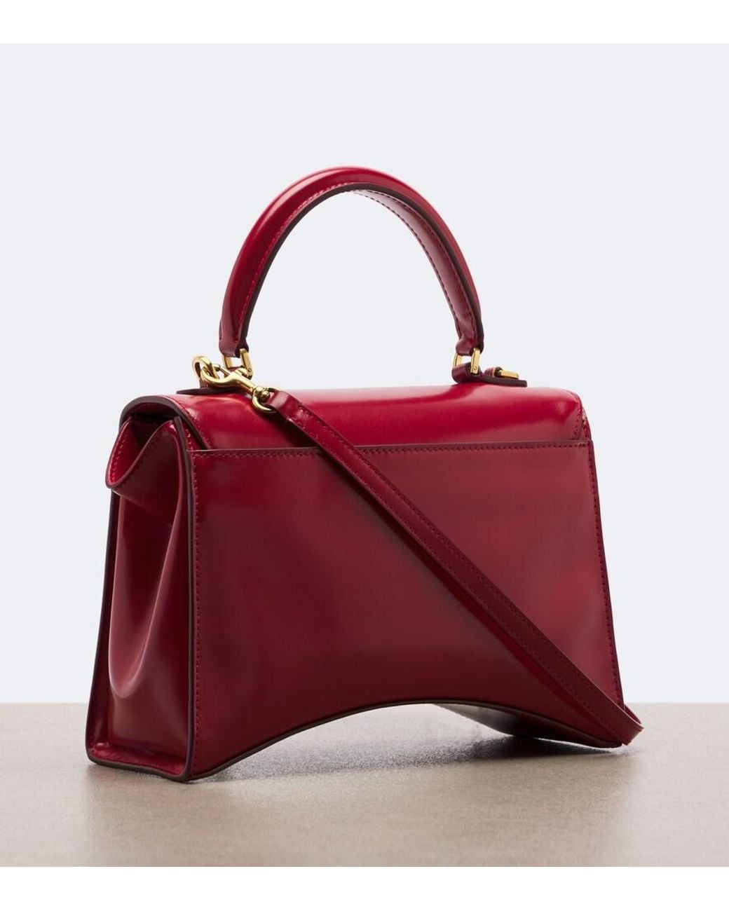 Balenciaga Red Hg Avenue Small Leather Shoulder Bag