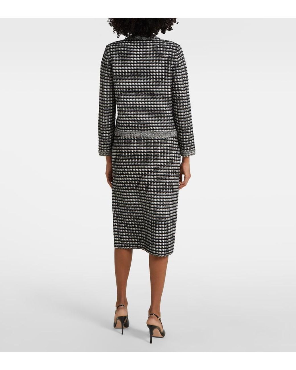 Tory Burch Black Jacquard Kendra Cardigan