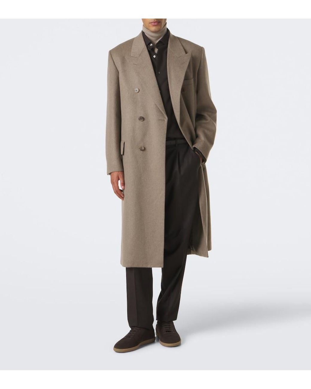 Zegna Black Cotton And Cashmere Shirt for men