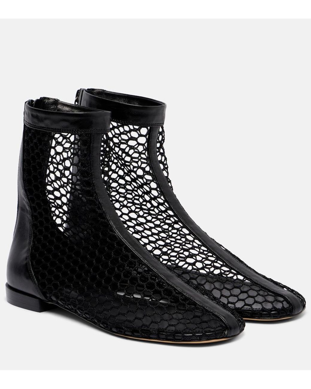 Souliers Martinez Black Maxima Mesh Ankle Boots