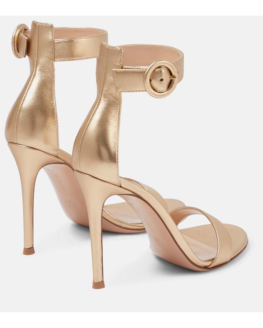 Gianvito Rossi Natural Portofino 105 Leather Sandals