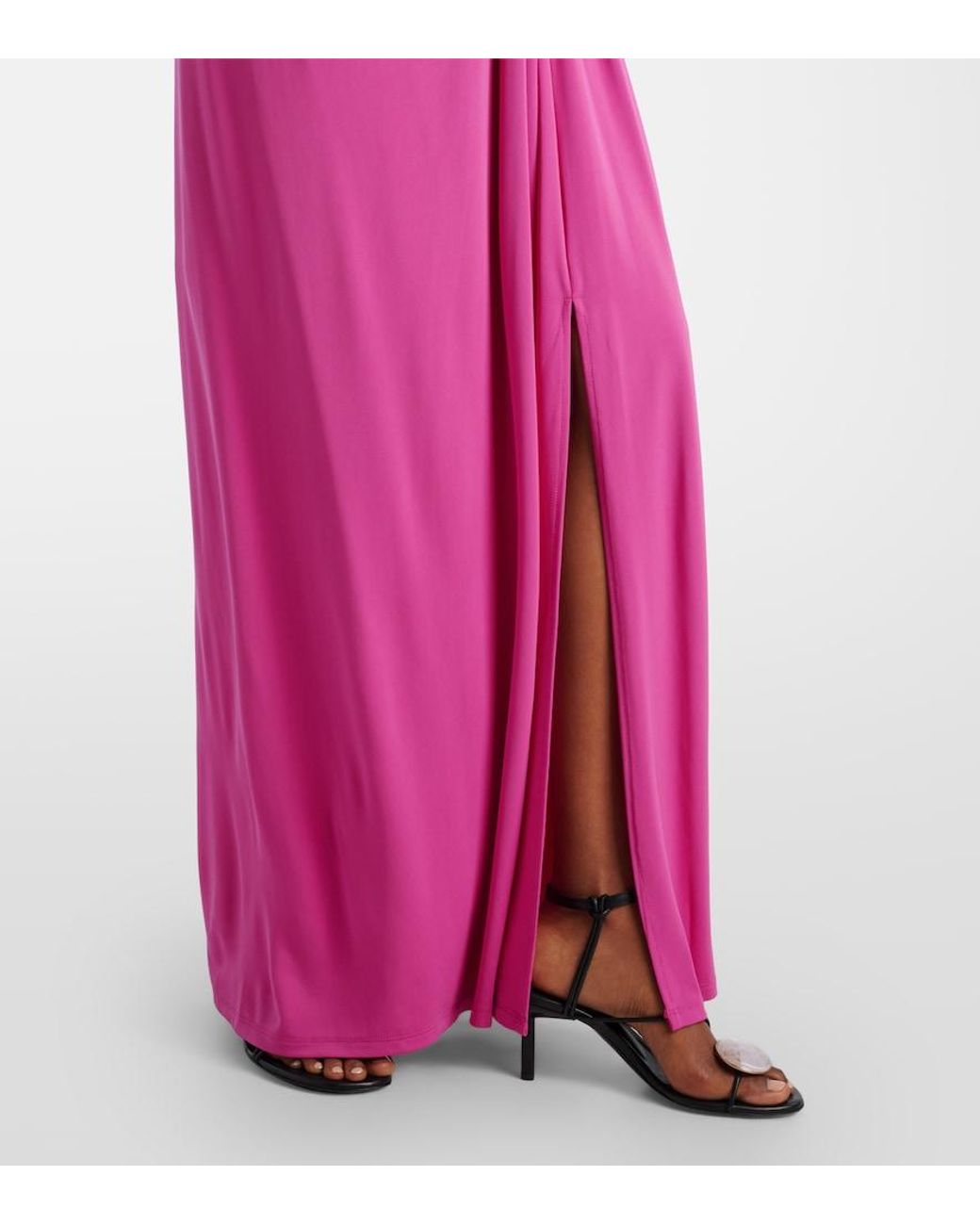 Jonathan Simkhai Pink Emma Gathered Jersey Bustier Dress
