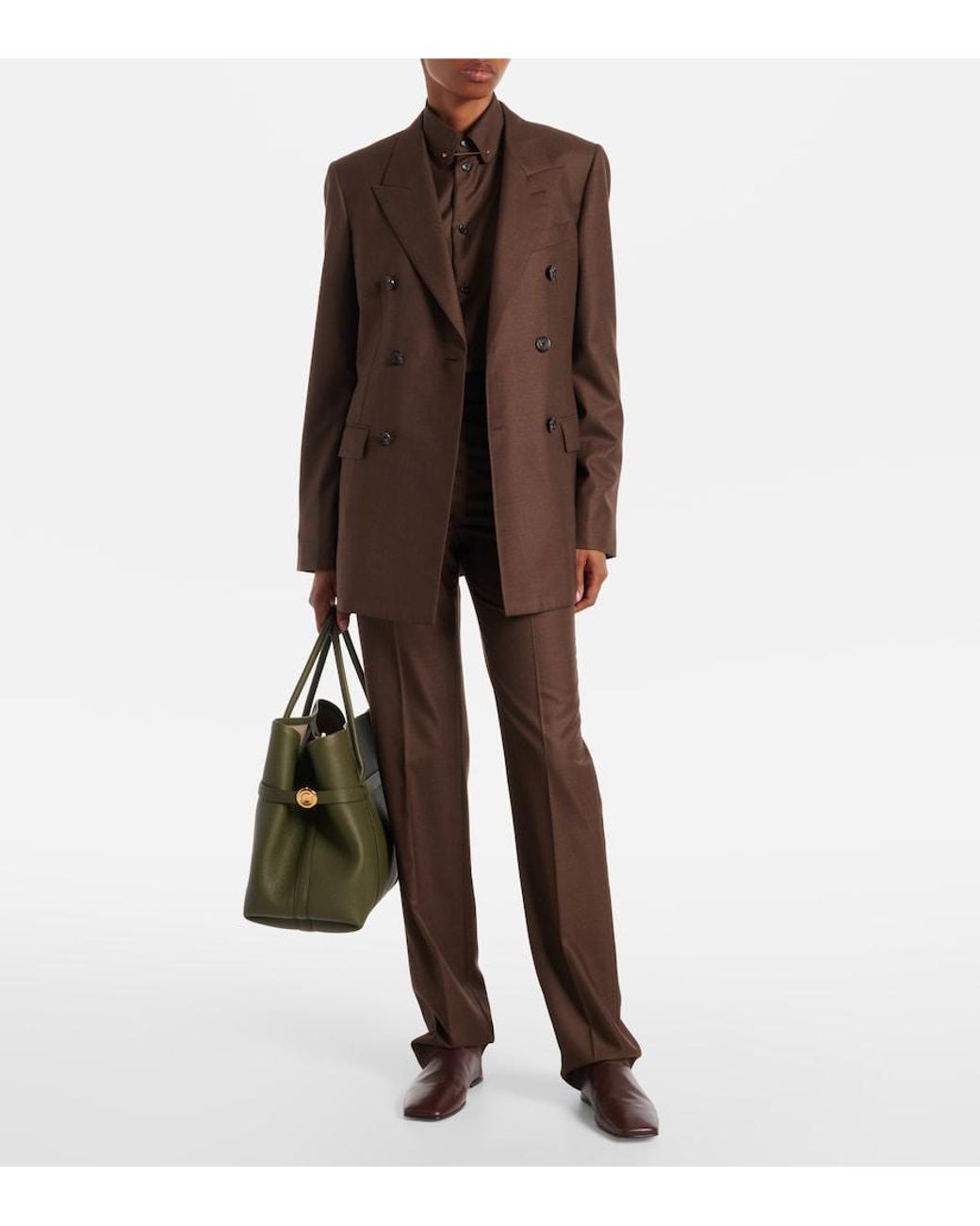 Loro Piana Brown Thea Virgin Wool Shirt