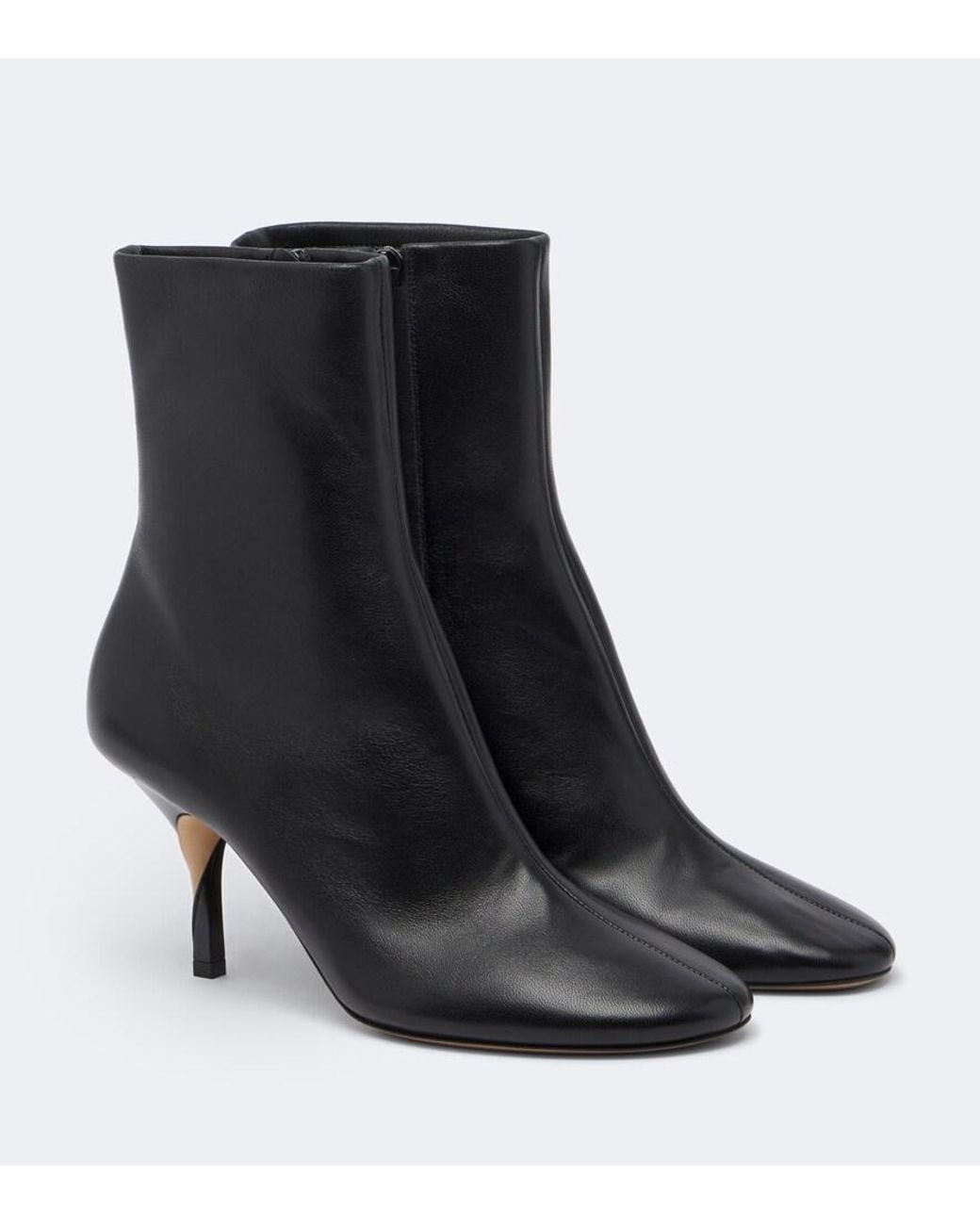 Jacquemus Black Collant Leather Ankle Boots