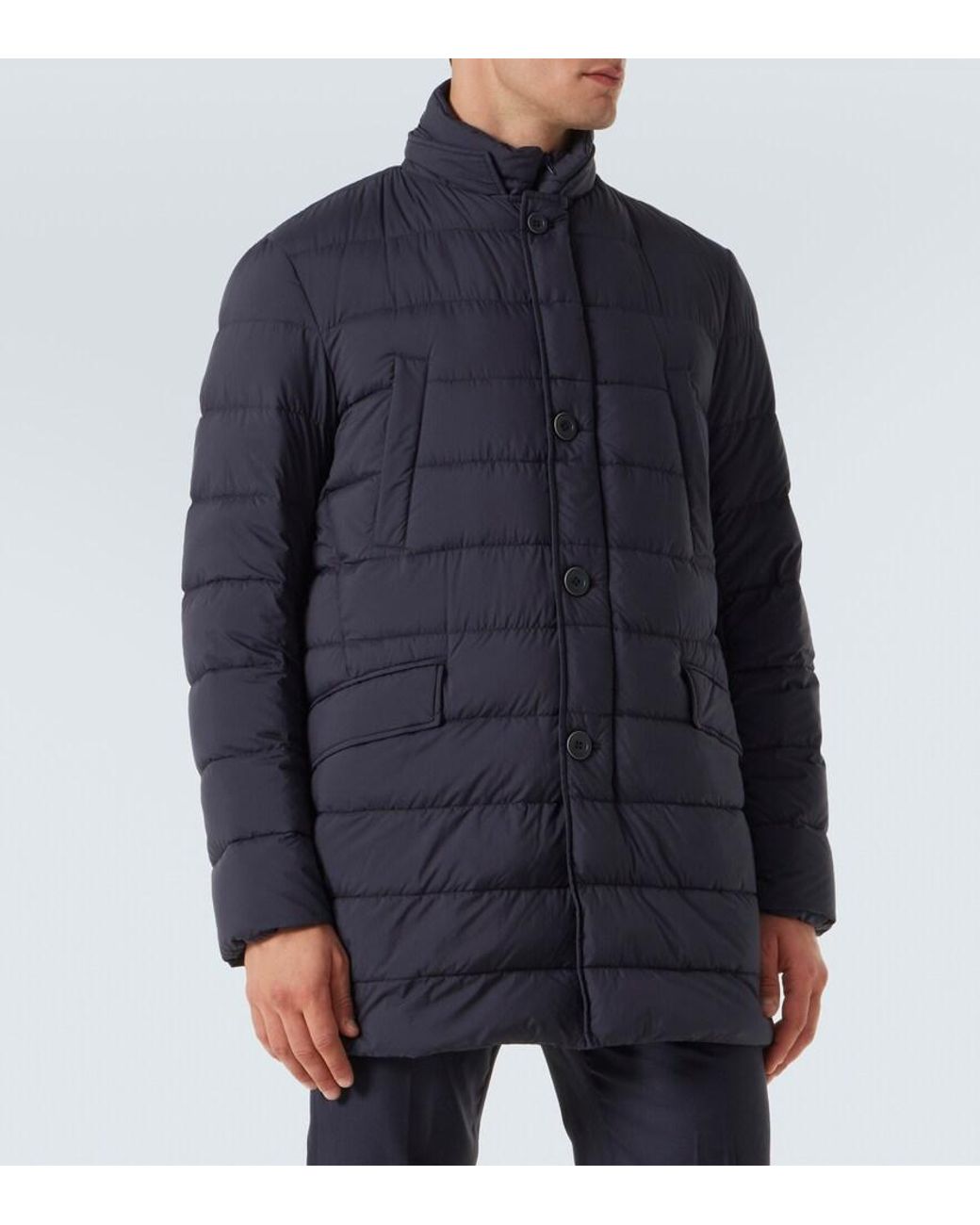Herno Blue Convertible Down Coat for men
