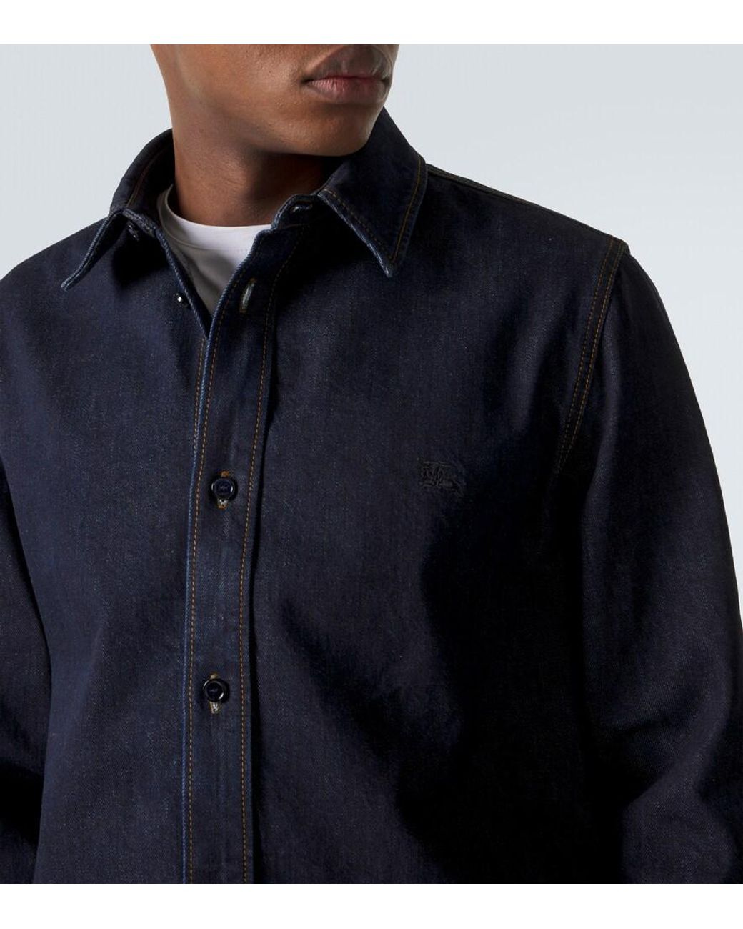 Burberry Blue Denim Shirt for men
