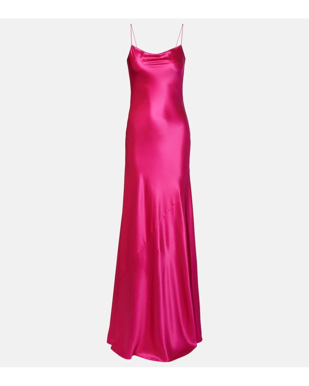 Alaïa Pink Silk Dress With Straps