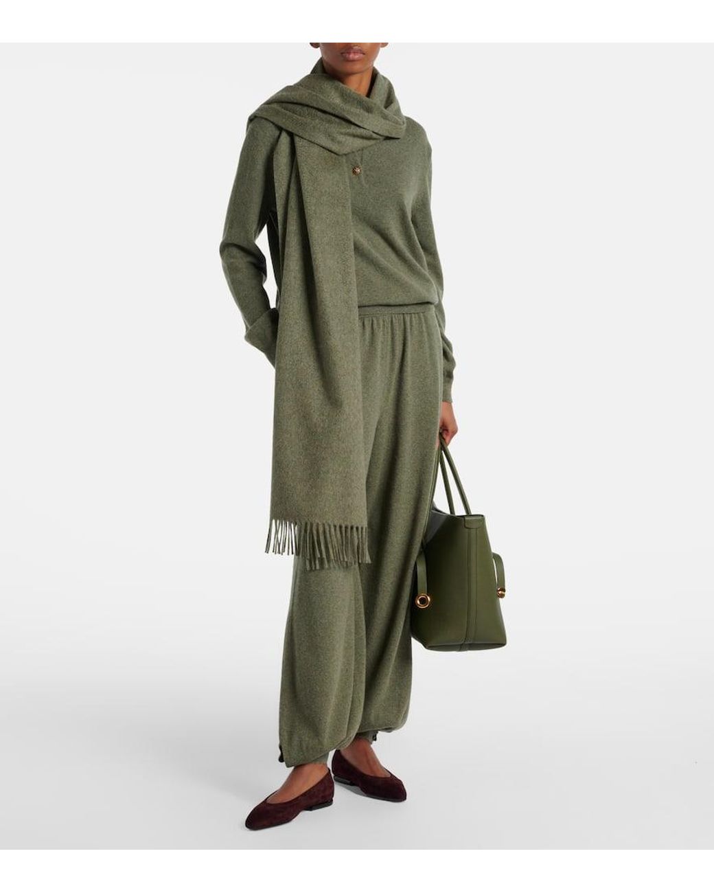 Loro Piana Red Primula Suede Ballet Flats