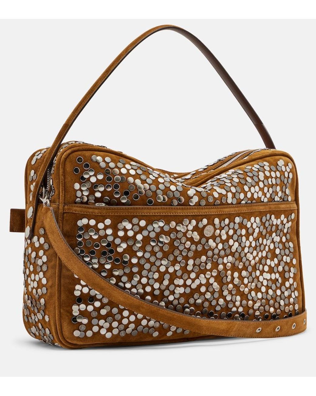 Acne Brown Camero Camera Suede Shoulder Bag
