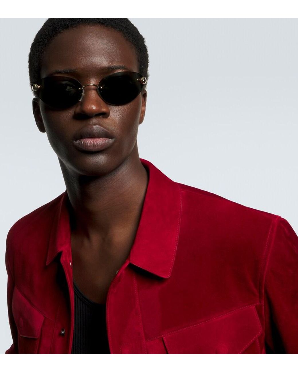Cartier Green Panthere De Cartier Cat-Eye Sunglasses for men