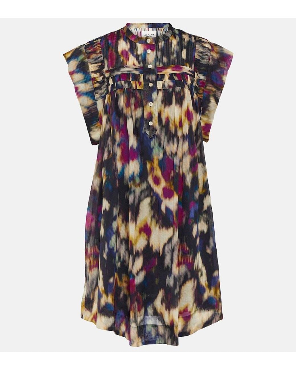 Isabel Marant Black Leaza Cotton Minidress