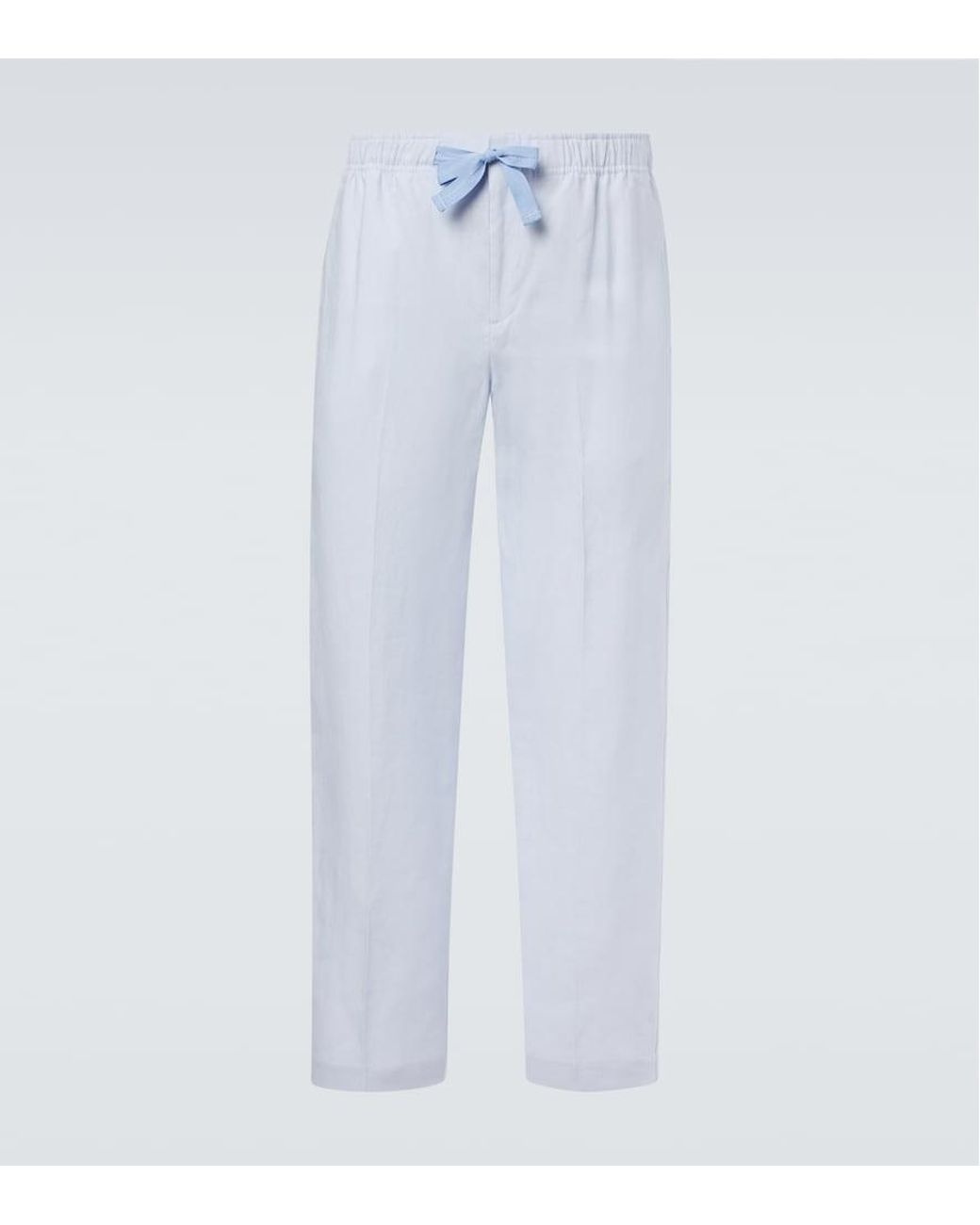 Orlebar Brown Blue Alex Linen Straight Pants for men