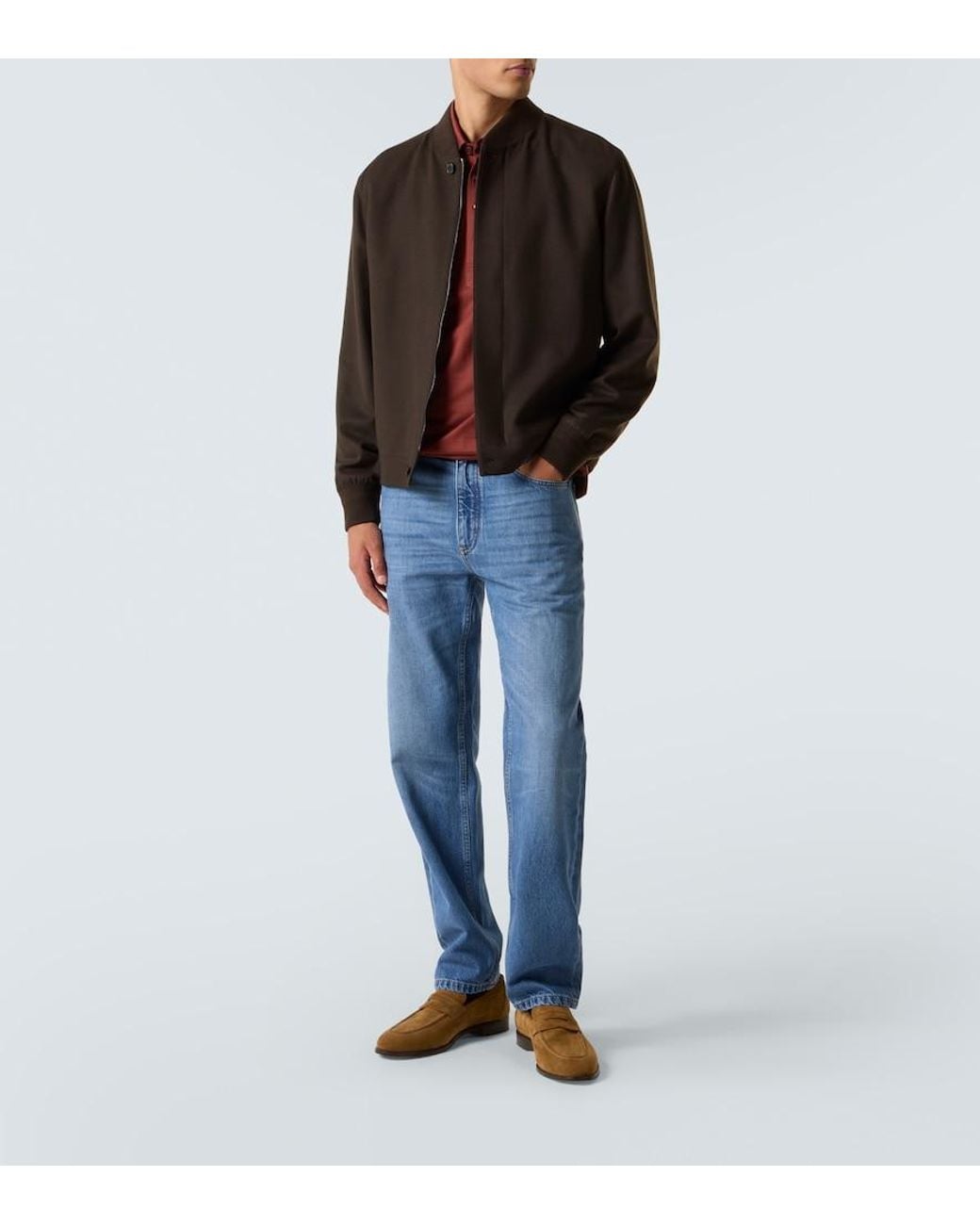 Zegna Brown Elements Cashmere Jacket for men