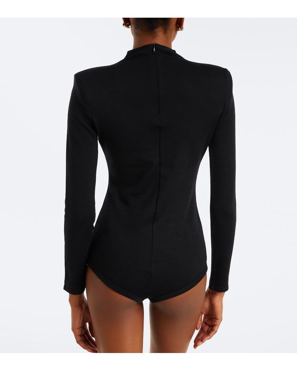 Jil Sander Black Wool Body Suit