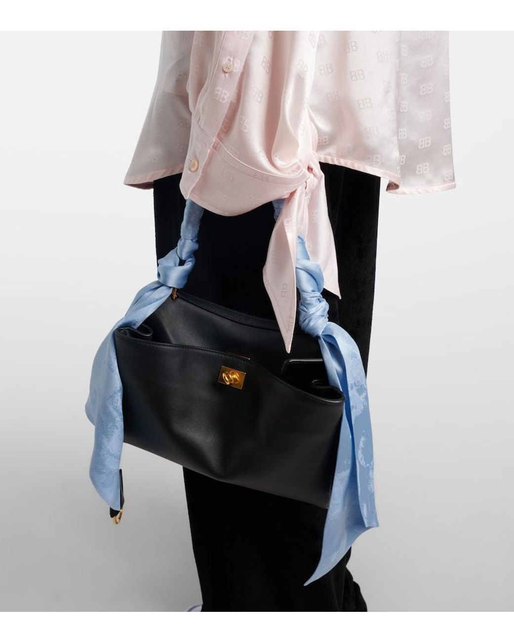 Balenciaga Blue Silk Scarf