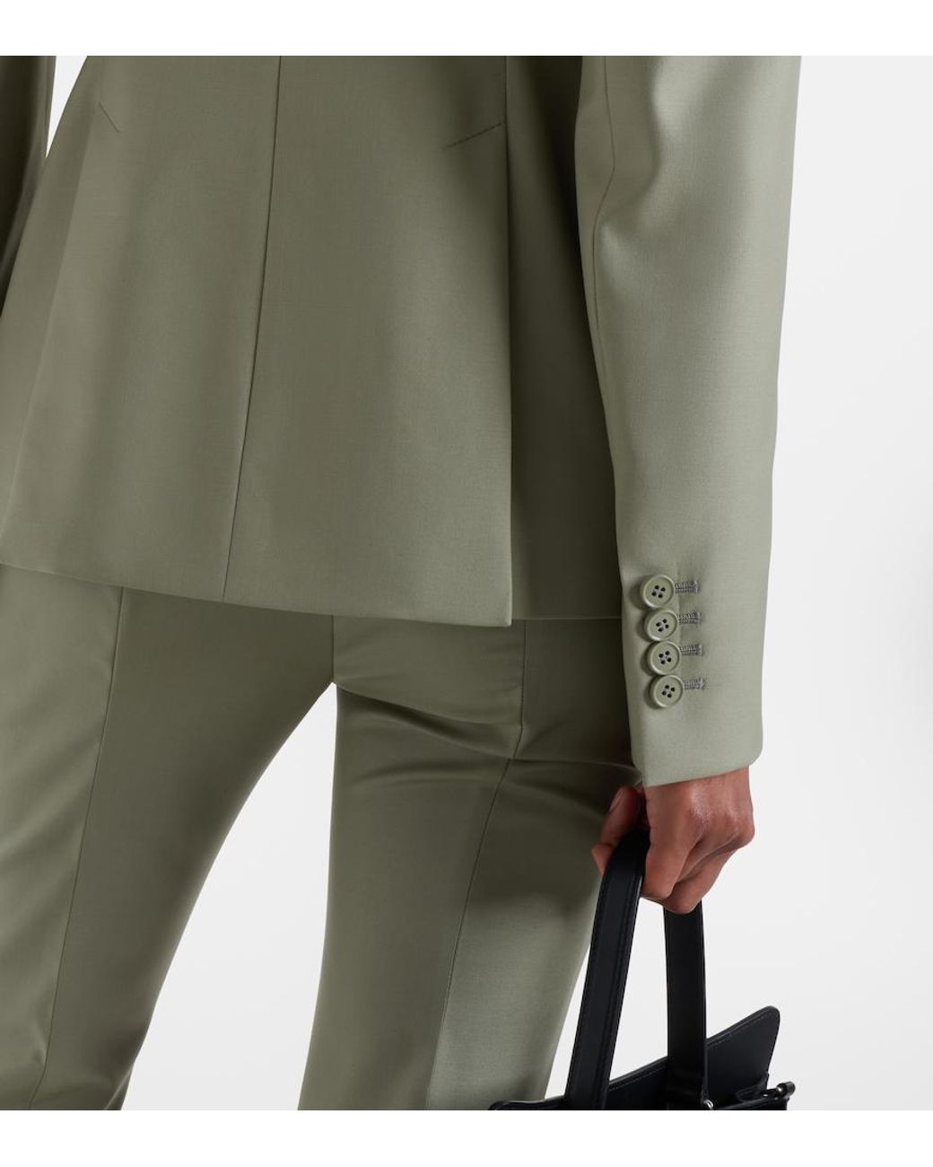 McQueen Green Wool Blazer