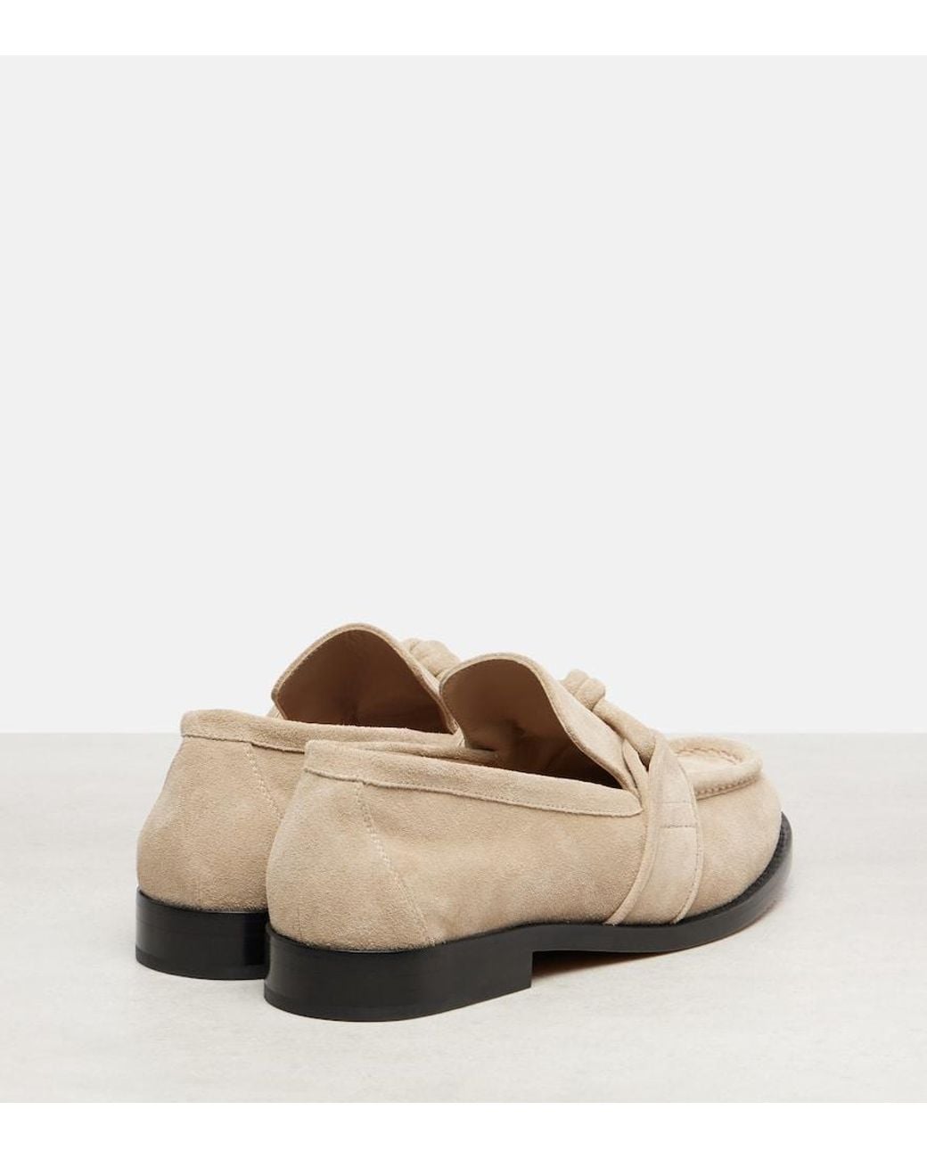 Bottega Veneta Natural Astaire Suede Loafers