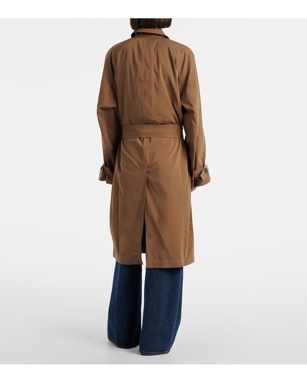 Totême Brown Belted Cotton Trench Coat