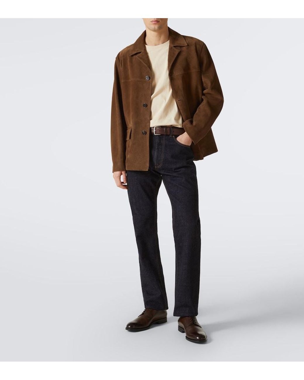 Zegna Brown New Classic Leather Derby Shoes for men