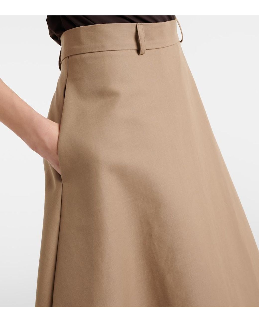 Rohe Natural Cotton Midi Skirt