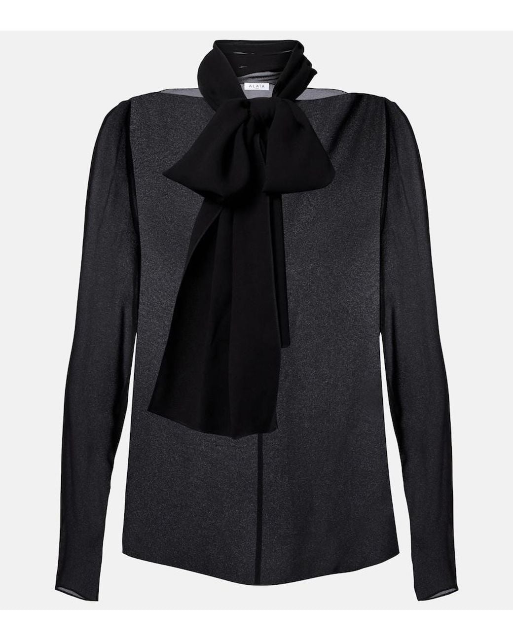 Alaïa Black Schluppenbluse
