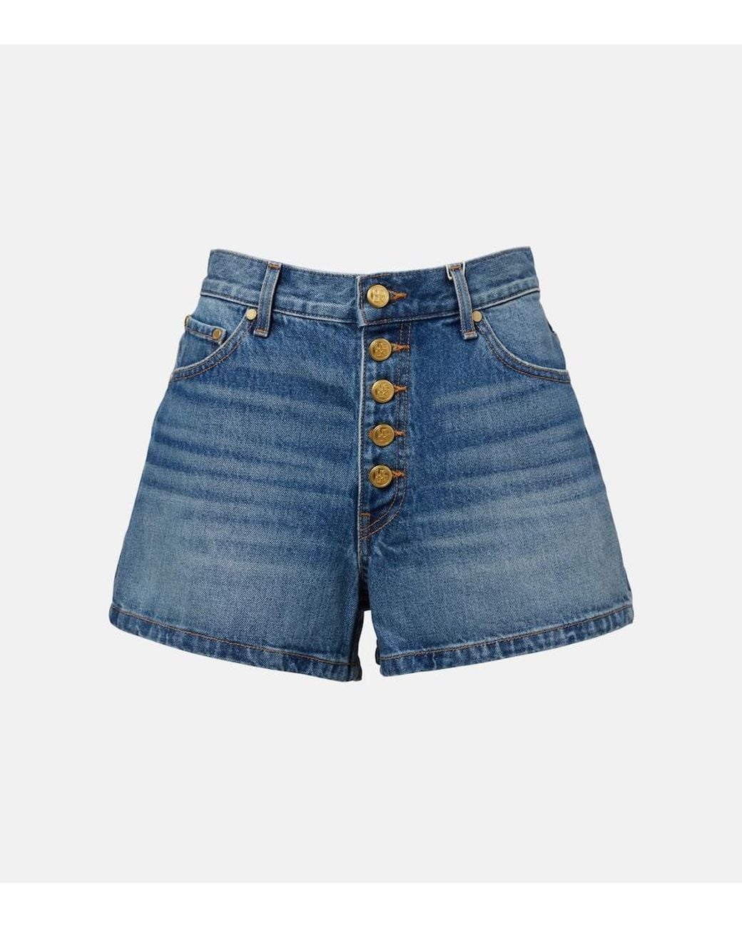 Ulla Johnson Blue Greta High-Rise Denim Shorts