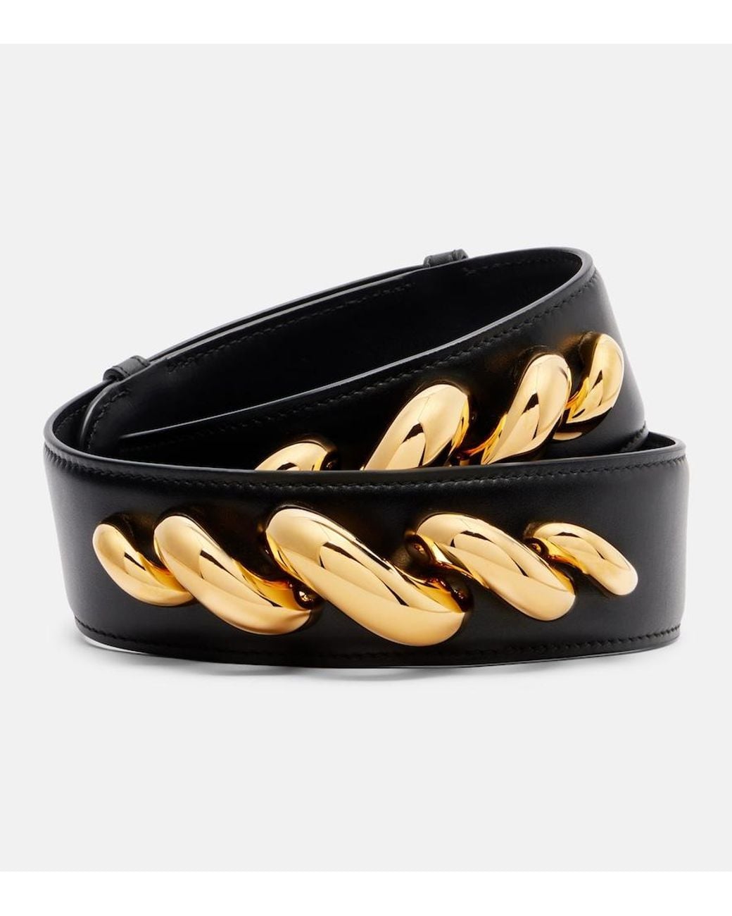 Alaïa Black Torsion Leather Belt