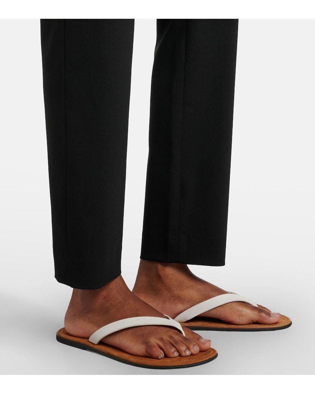 The Row Blue Flamenca Wool Straight Pants