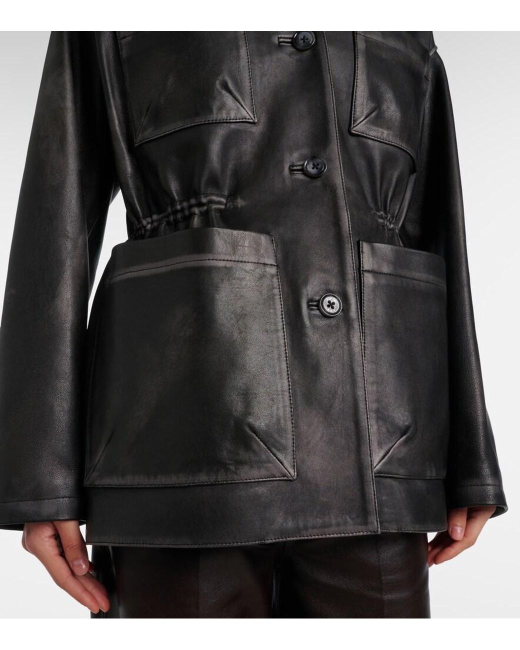 Dorothee Schumacher Black Sleek Statement Leather Jacket