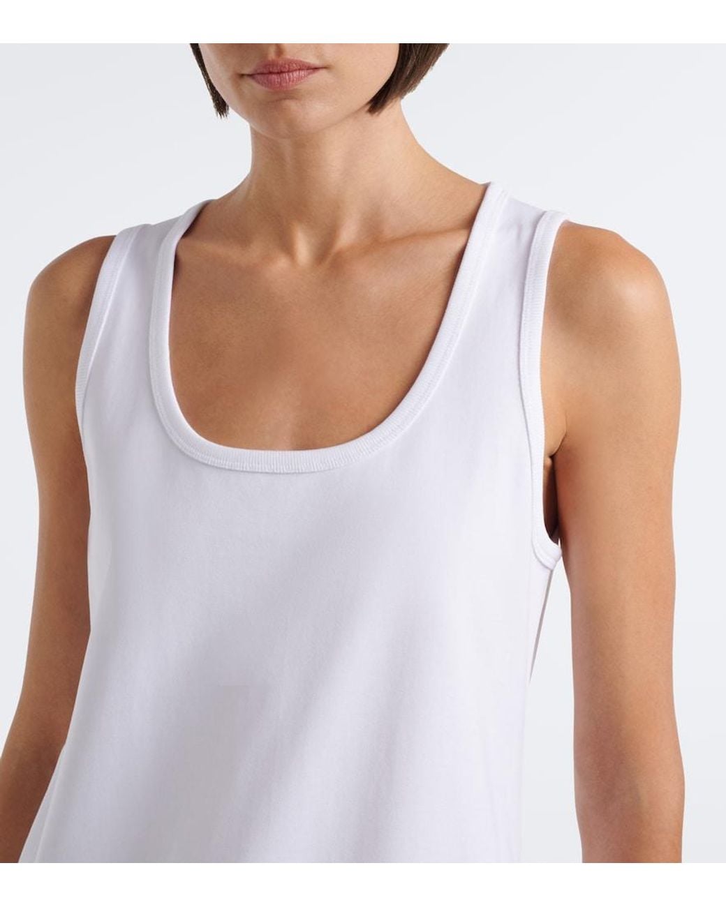Alaïa White Cotton Jersey Minidress
