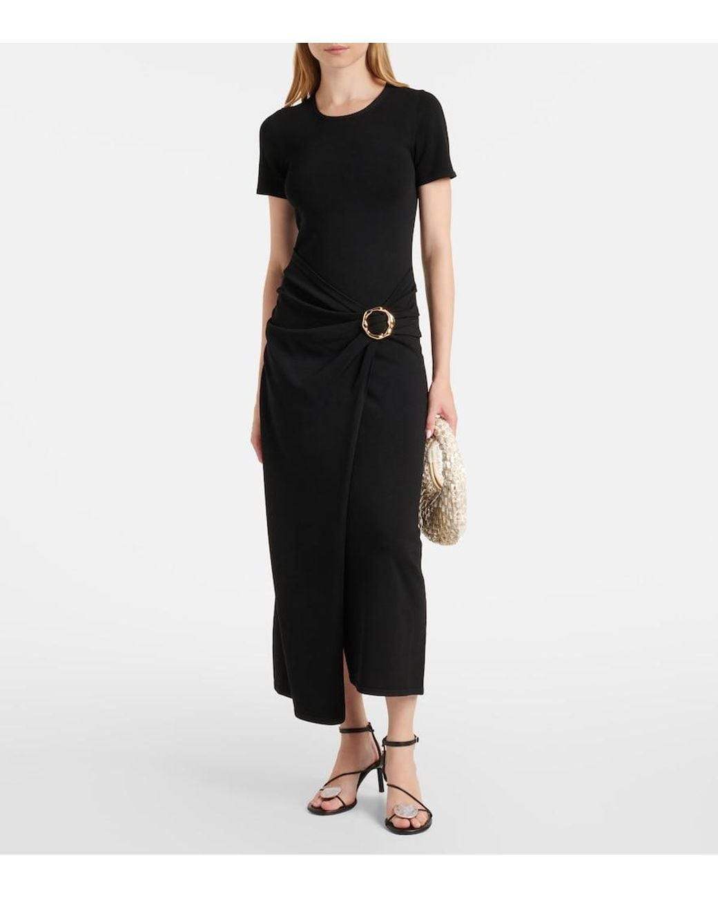 Jonathan Simkhai Black Soren Knitted Midi Dress