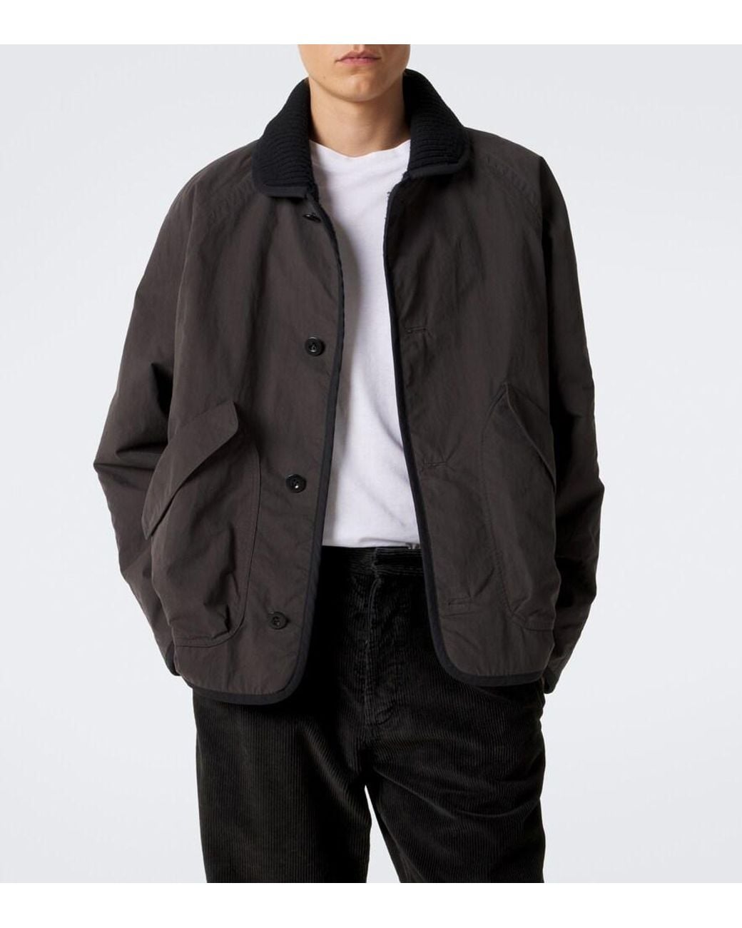 The Row Black Tobias Cotton-Blend Jacket for men