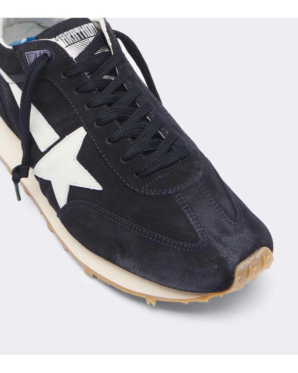 Golden Goose Deluxe Brand Blue Running Marathon Suede Sneakers