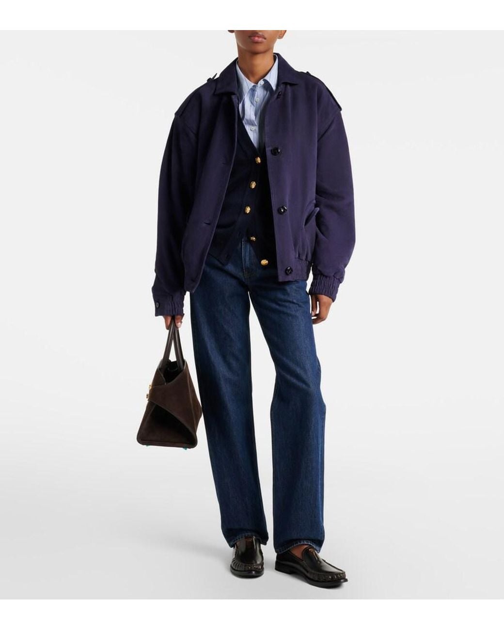 Blazé Milano Blue Cardigan Aus Wolle, Seide Und Kaschmir