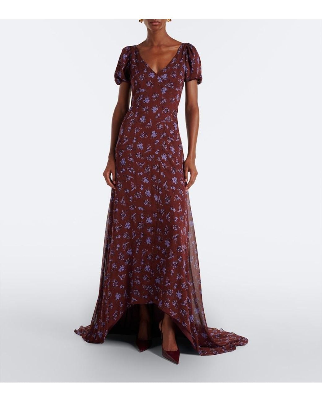 Markarian Red Sienna Floral Gown