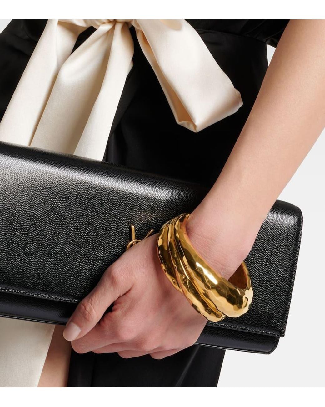 Pulsera Intertwined Saint Laurent de color Metallic