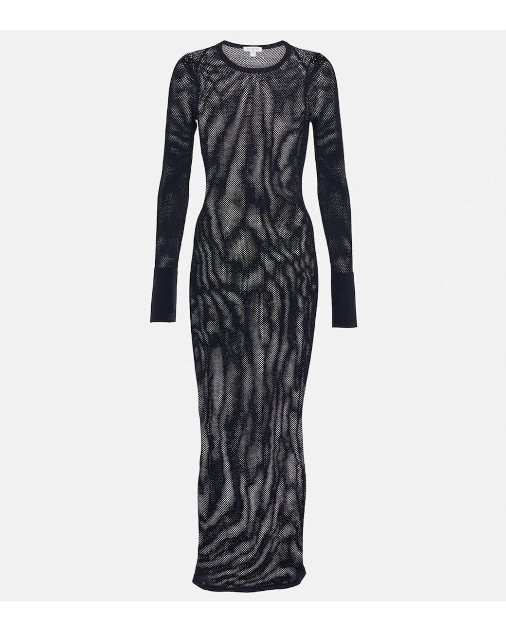 Alaïa Blue Archetypes Fishnet Gown