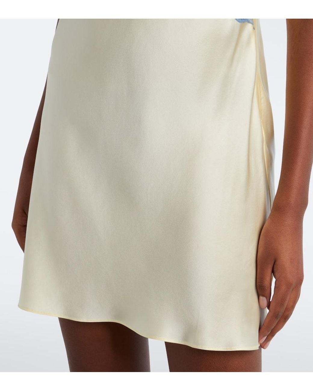 Sir Blue Aries Lace-Trimmed Silk Slip Dress
