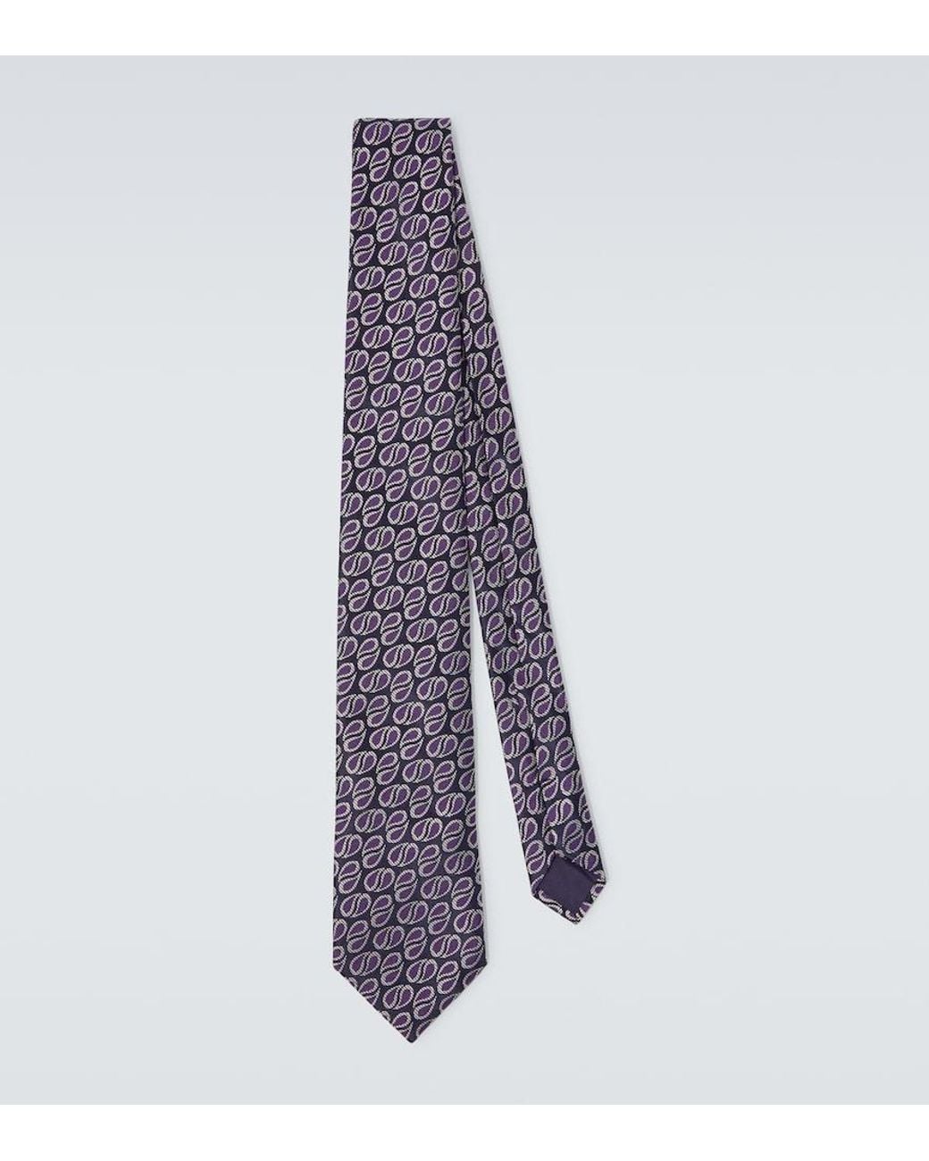 Charvet Blue Silk Jacquard Tie for men