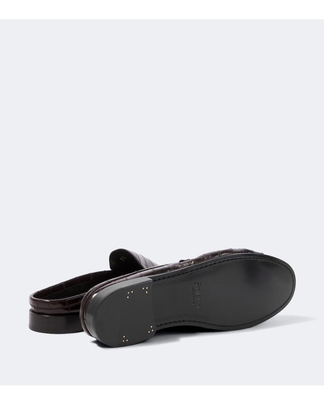 Saint Laurent Brown Le Loafer Eel Leather Mules for men