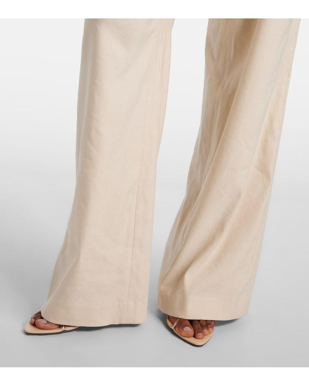 Jonathan Simkhai Natural Bristol Linen-Blend Wide-Leg Pants