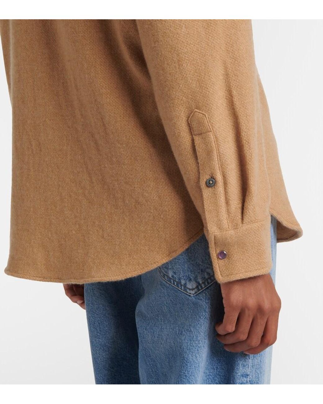 God's True Cashmere Natural Bronze Cashmere Shirt