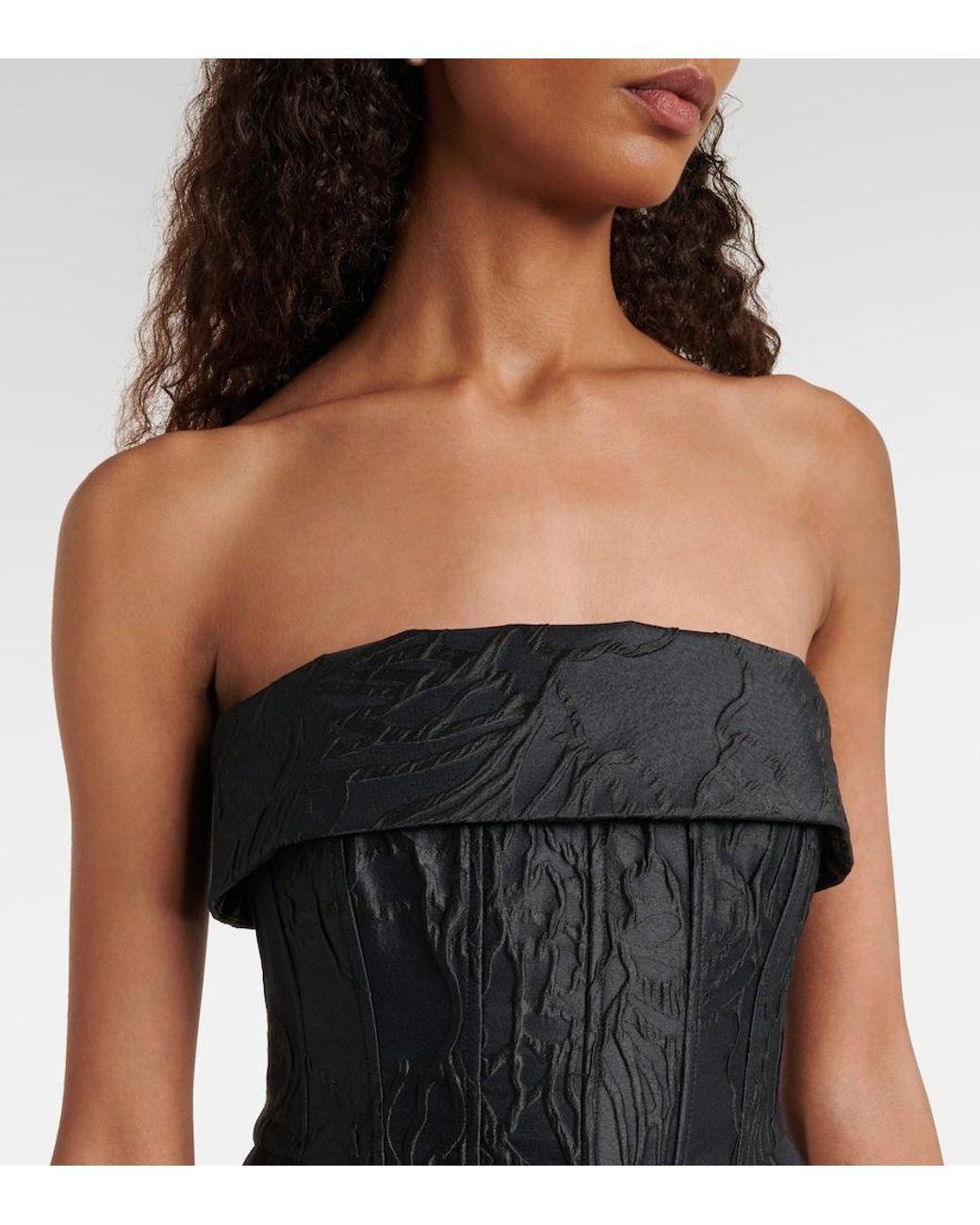 Rebecca Vallance Black Petra Jacquard Minidress
