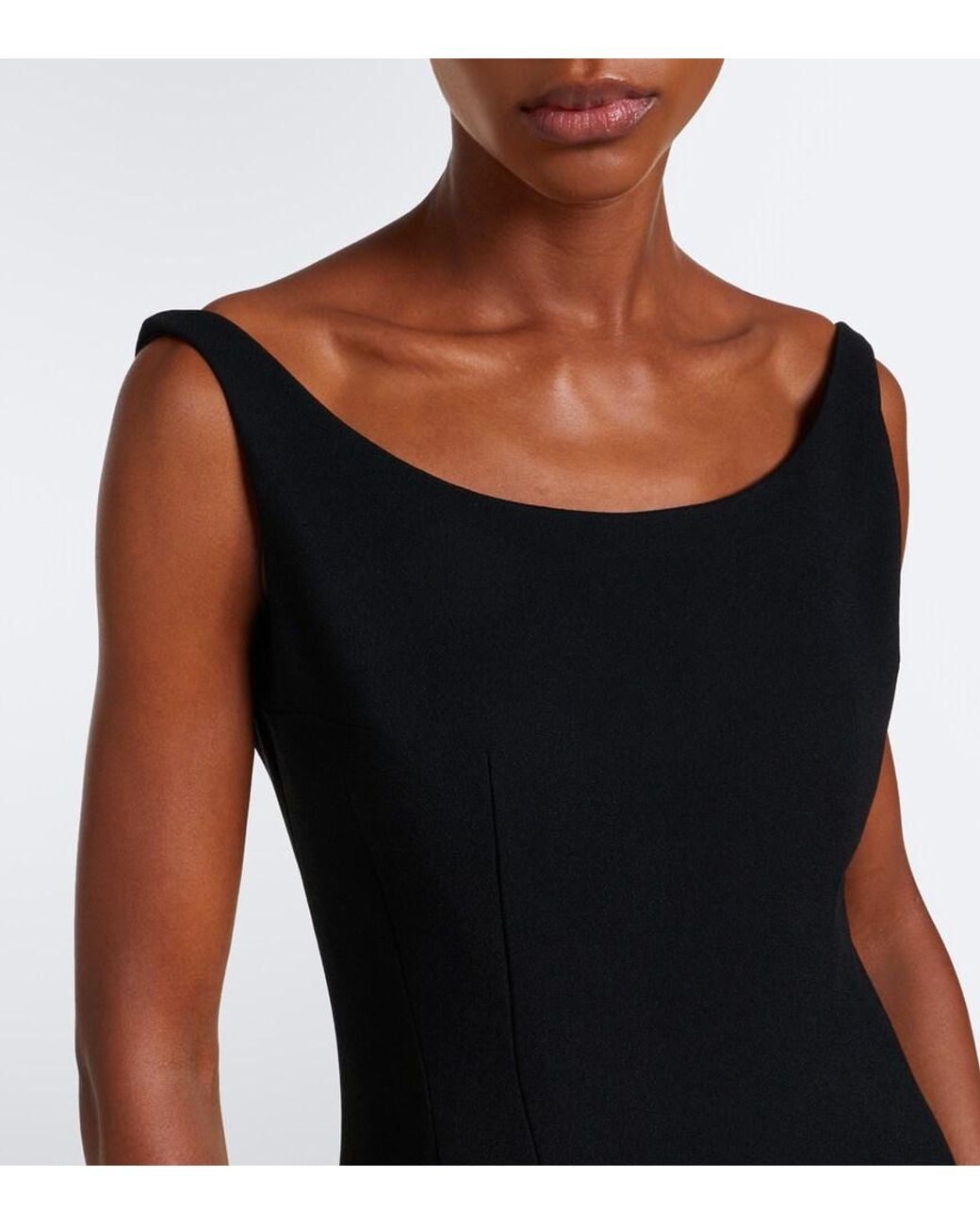 The Row Black Arie Crepe Cady Minidress