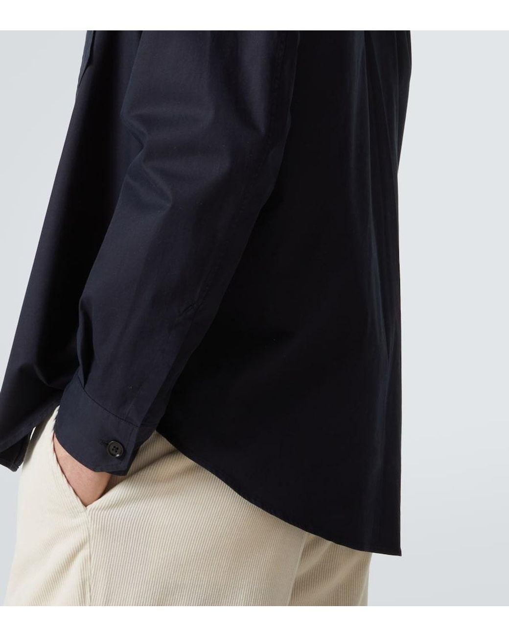 Zegna Blue Cotton-Blend Shirt for men