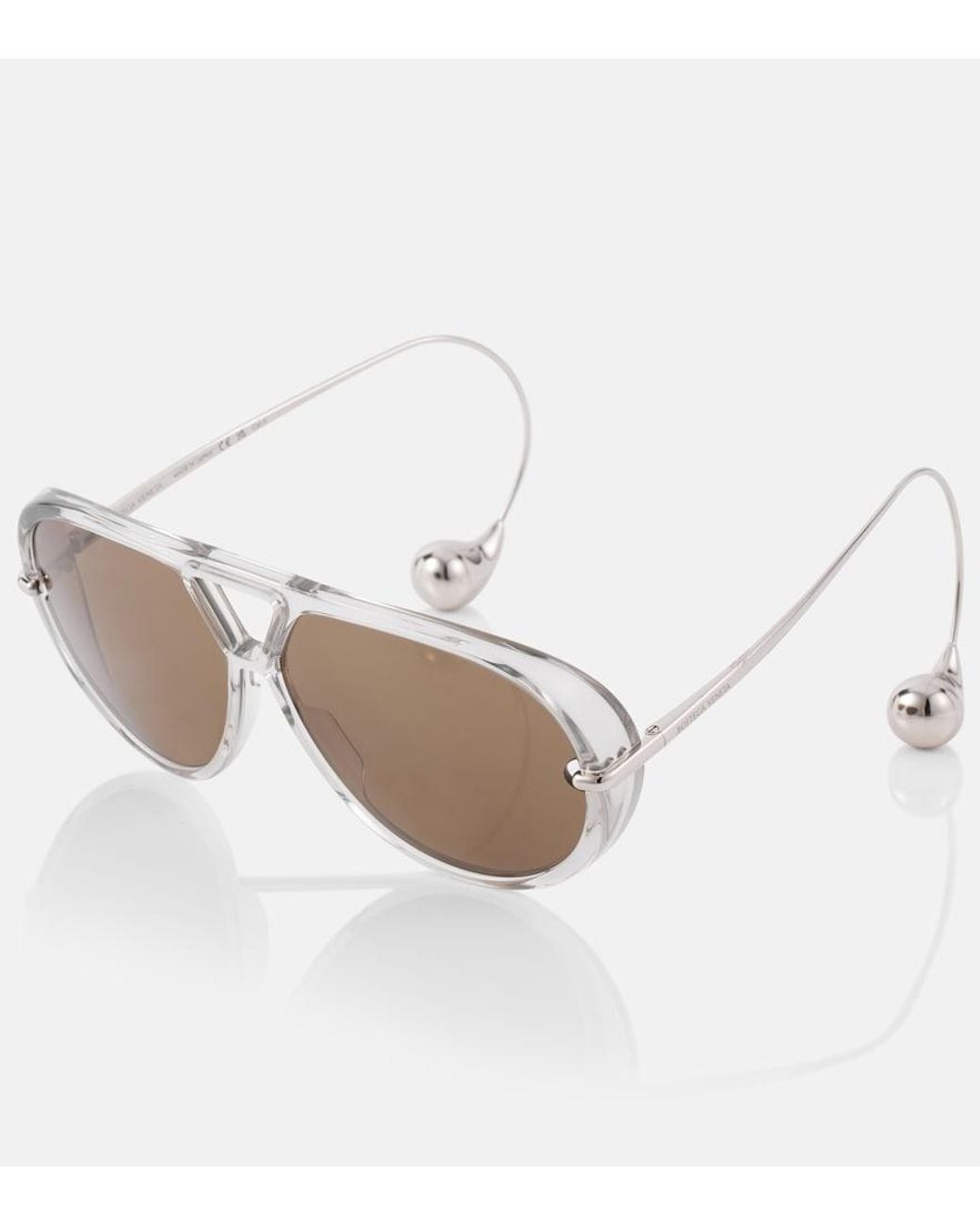 Bottega Veneta Gray Aviator Sunglasses