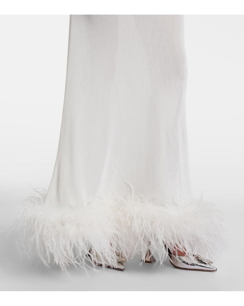Self-Portrait White Robe Mit Federn